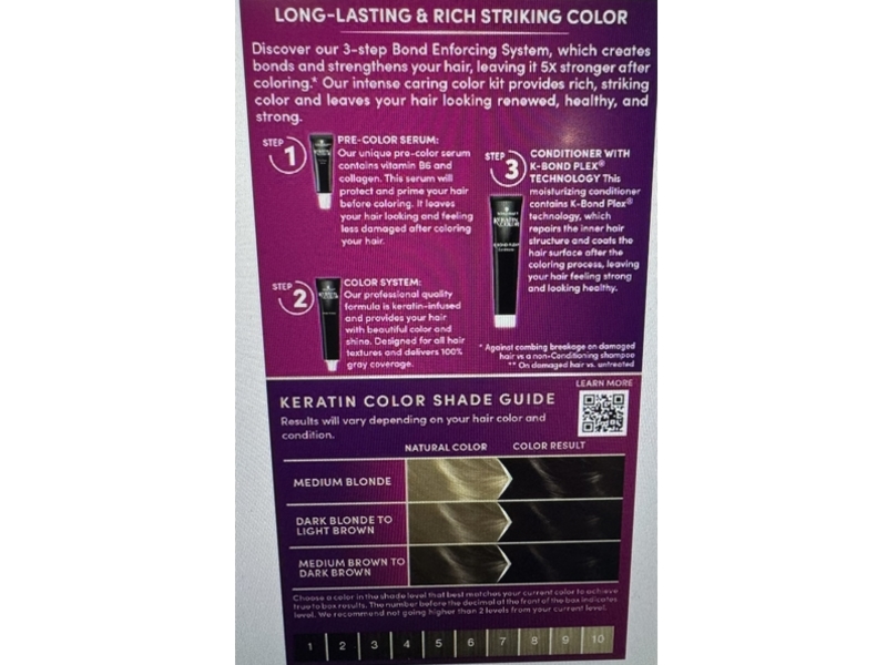 Schwarzkopf Keratin Color Permanent Hair Color, 3.0 Espresso, 1 Application