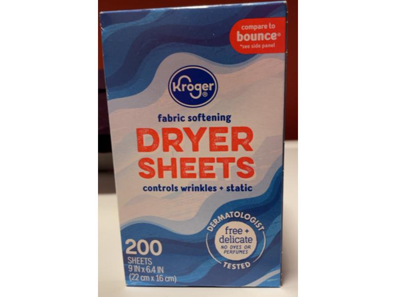 Kroger Fabric Softening Dryer Sheets, 200 Count