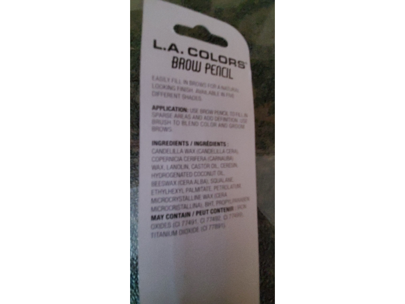 L.A. Colors Define & Fill Brow Pencil, Medium Brown, 0.05 oz/1.5 g