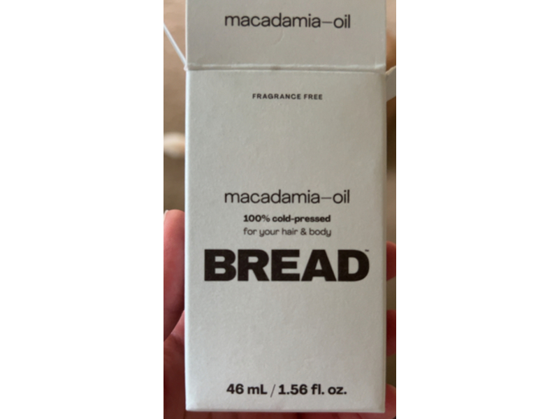 Bread Hair & Body Oil, Macadamia, 1.56 fl oz/46 mL