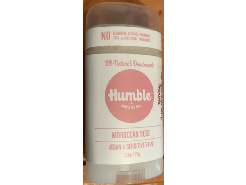 Humble Natural Deodorant, Moroccan Rose, 2.5 oz/70 g