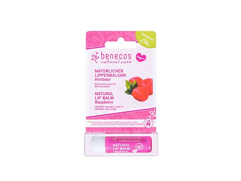 Benecos Natural Lip Balm, Raspberry, 0.17 oz/4.8 g