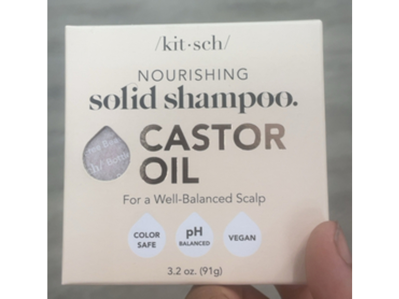 Kitsch Nourishing Solid Shampoo Bar, Castor Oil, 3.2 oz/91g