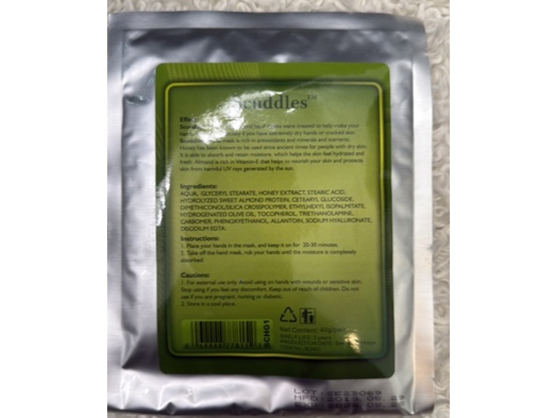 Flawless Beauty Scuddles Nourishing Hand Cream Mask, Honey And Almond, 40 g