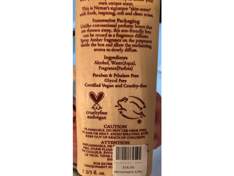 Nemat Amber Eau De Parfum Spray, 50 ML