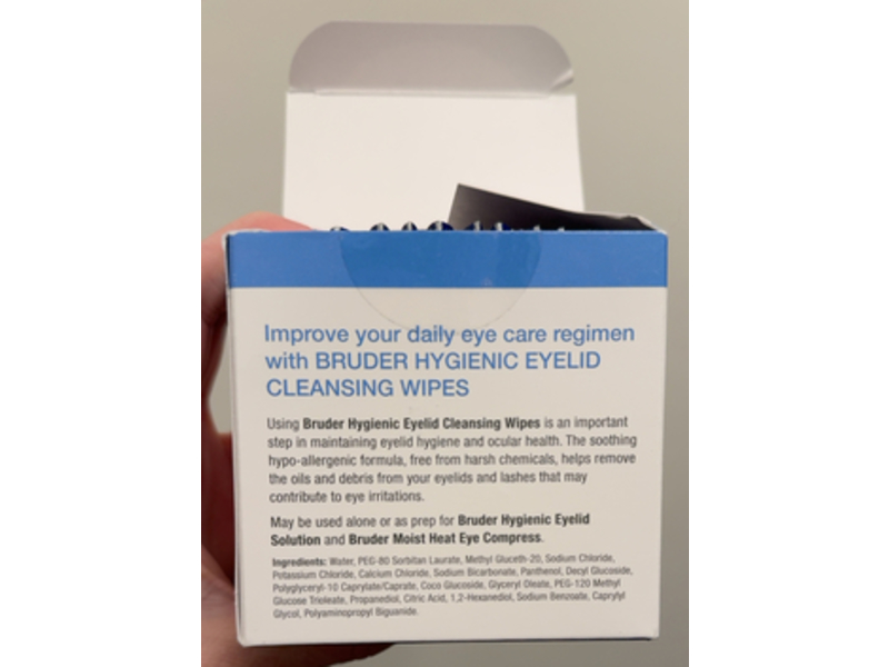 Bruder Hygienic Eyelid Cleansing Wipes, 30 Count