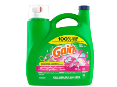 Gain Liquid Laundry Detergent, Spring Daydream, 100 Loads, 144 fl oz/4.25 L