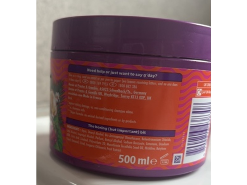 Aussie sos supercharged repair hair mask, 500 mL