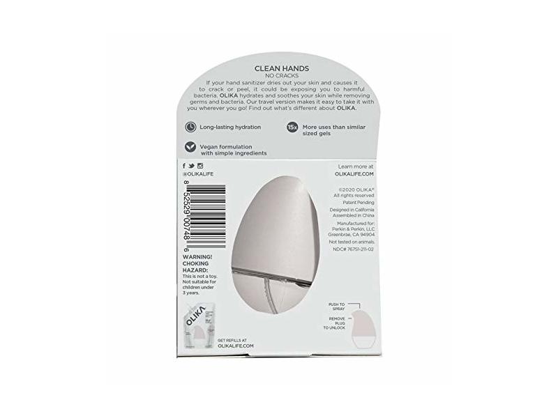 OLIKA | Hydrating Hand Sanitizer Spray with Clip-On, Fragrance Free with Essential Oils 300 Uses (6 Pack)