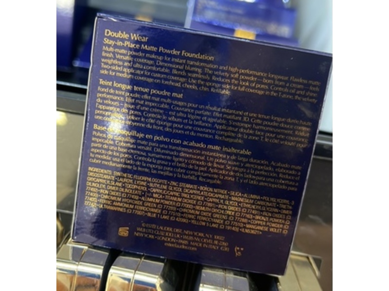 Estee Lauder Double Wear Stay-In-Place Matte Powder Foundation, 1C0 Shell, 0.38 oz/11 g