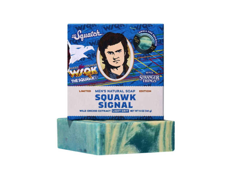 Dr. Squatch Stranger Things Men's Natural Soap, Squawk Signal, 5 oz/141 g
