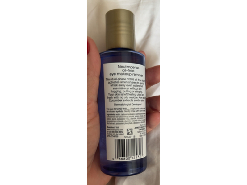 Neutrogena Eye Makeup Remover, 3.8 fl oz/112 mL, ,Pack Of 4