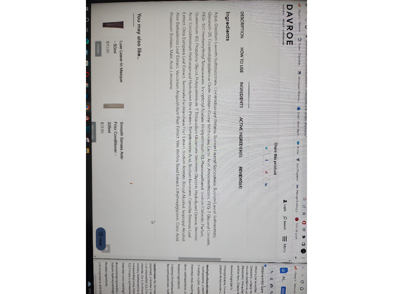 Davroe Smooth Sense Anti Frizz Shampoo, 33 fl oz/1 L