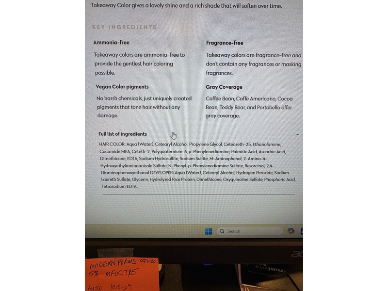 Four Reasons Take Away Color Demi-Permanent Hair Color Kit, Cocoa Bean-5.0 Brown