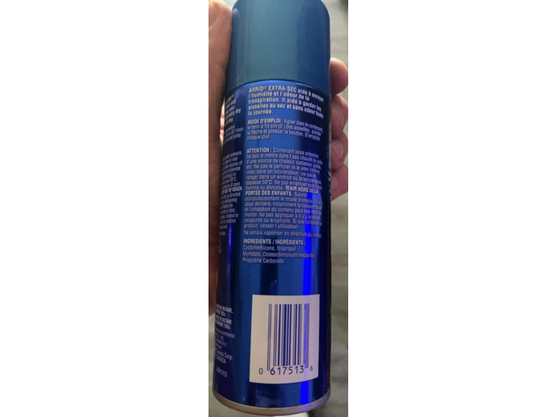 Arrid Extra Dry Antiperspirant Deodorant Spray, Unscented, 200 mL