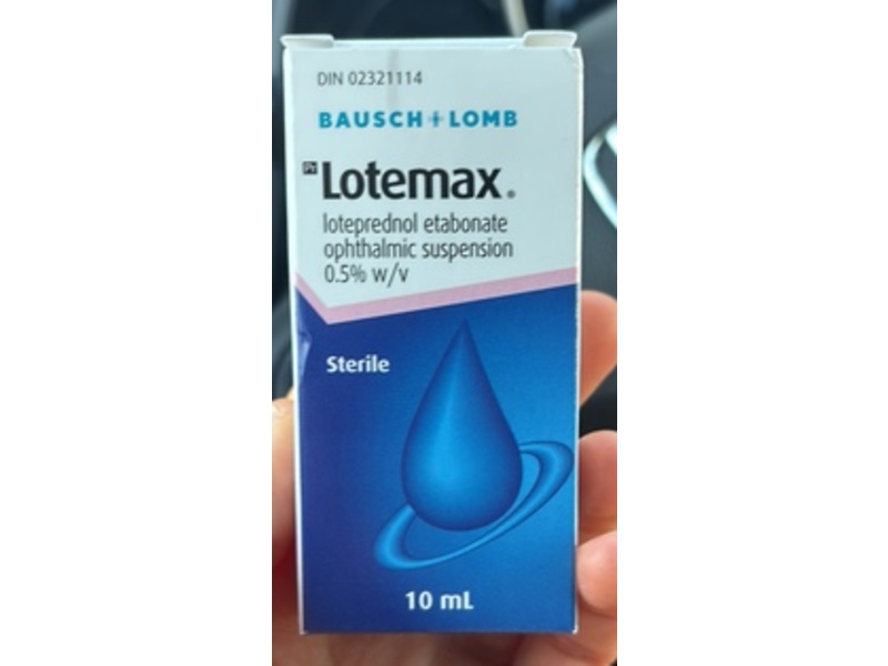 Lotemax (loteprednol etabonate) Ophthalmic Suspension 0.5%, 10 mL, Bausch & Lomb (Rx)