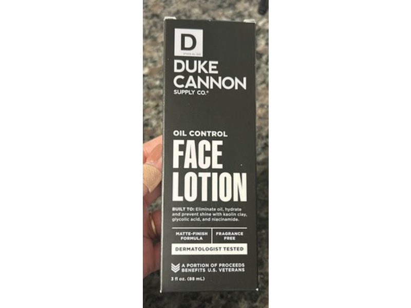 Duke Cannon Supply Co. Oil Control Face Lotion, 3 fl oz/88 mL