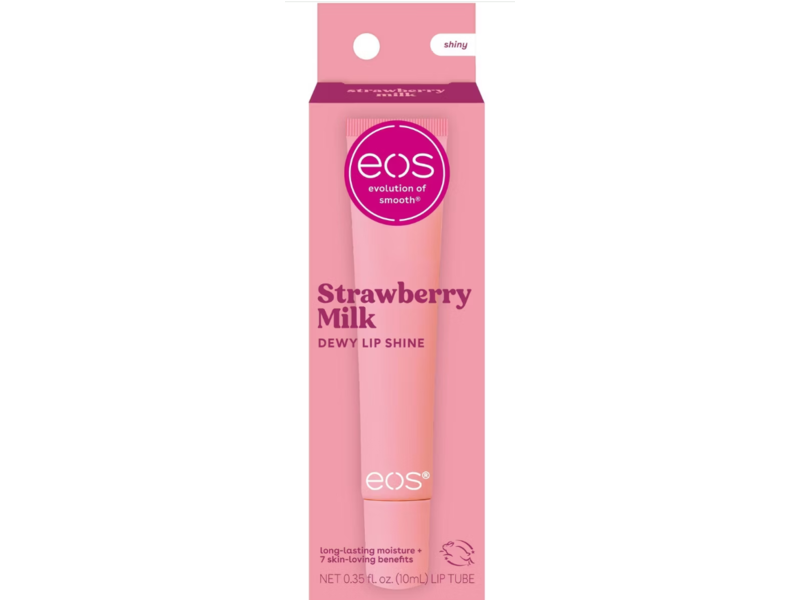 eos Dewy Lip Shine, Strawberry Milk, 0.35 fl oz/10 mL