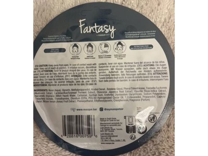 Fantasy By Masque Bar Snowman Hydrating Sheet Mask, 0.71 fl oz/21 mL