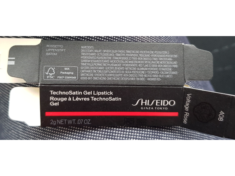 Shiseido Technosatin Gel Lipstick, 408 Voltage Rose, 0.07 oz/2 g