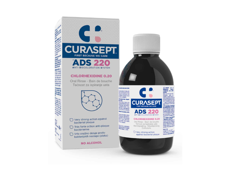 Curasept Ads 220 Oral Rinse, Chlorhexidine 0.20, 200 mL