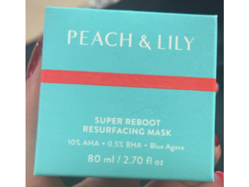 Peach & Lily Super Reboot Resurfacing Mask, AHA, BHA & Blue Agave, 2.70 fl oz/80 mL