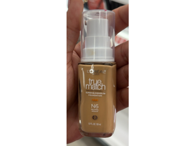 L'Oreal Paris True Match Super-Blendable Foundation, N6 Medium,1.0 fl oz/30 mL