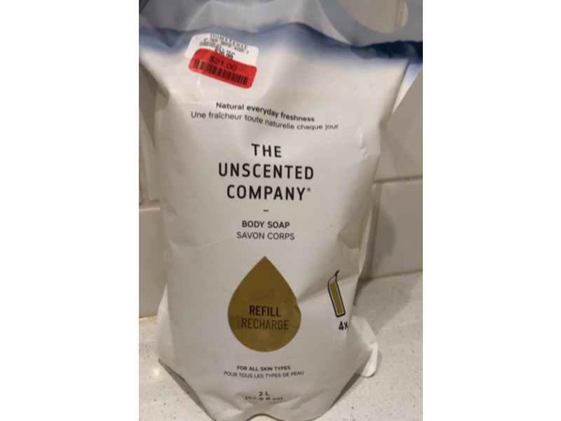 The Unscented Company Body Soap, Savon Corps, 67.6 fl oz/2 L