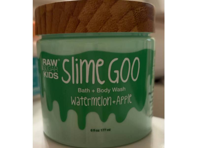 Raw Sugar Kids Slime Goo Bath + Body Wash, Watermelon + Apple, 6 fl oz/177 mL, 3 Count