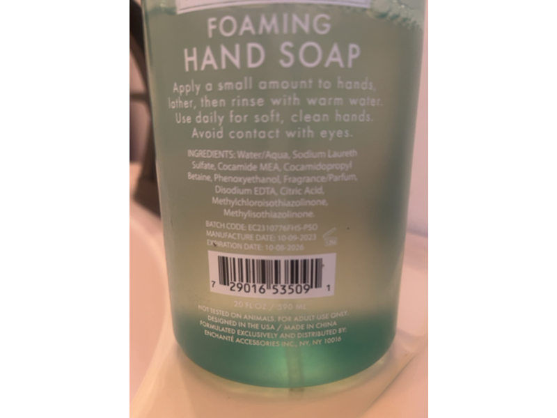 Body Prescriptions Foaming Hand Soap, Pista Chio, 20 fl oz/590 mL