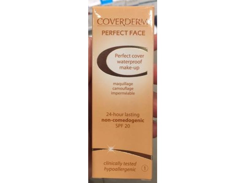 Coverderm Perfect Face Foundation, SPF 20, 1.01 fl oz/30 mL
