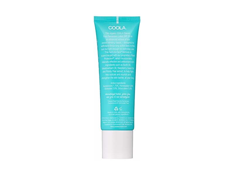Coola Classic Face Sunscreen SPF 50, 1.7 fl oz/50 mL