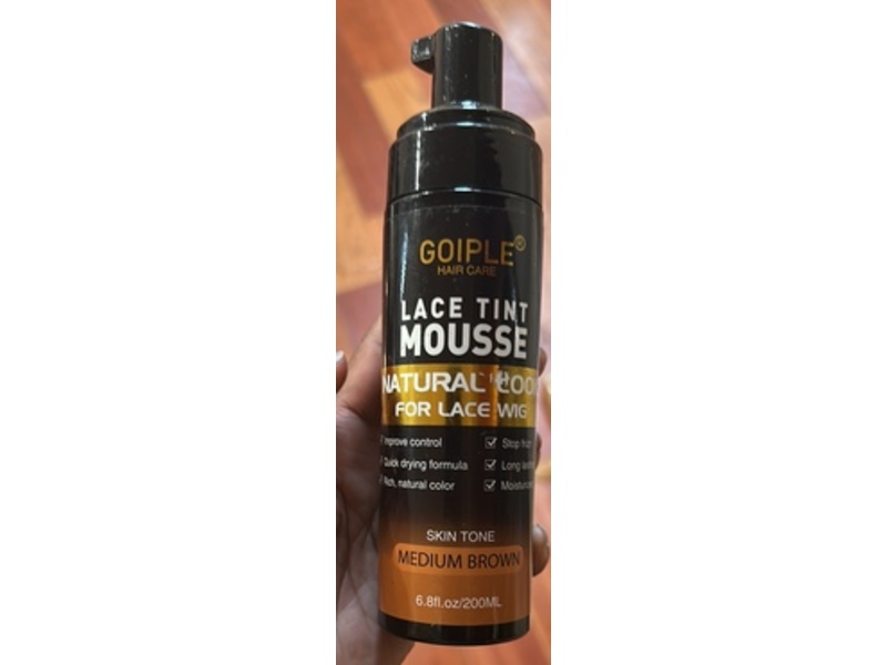 Goiple Lace Tint Mousse, Medium Brown, 6.8 fl oz/200 mL