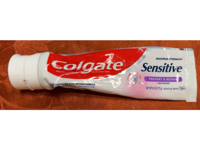 Colgate Maximum Strength Prevent & Repair Toothpaste, Gentle Mint, 6.0 oz/170 g, Pack Of 3