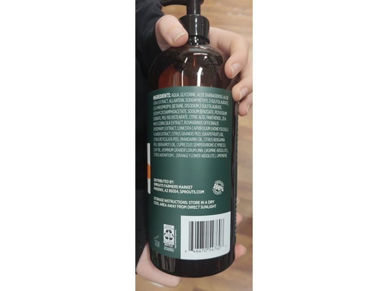 Real Root By Sprouts Moisturizing Body Wash, Mandarin Pear, 32 fl oz/946 mL