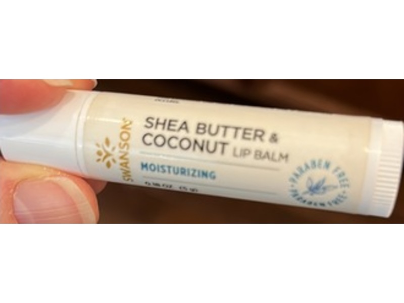 Swanson Moisturizing Lip Balm, Shea Butter & Coconut, 0.18 oz/5 g