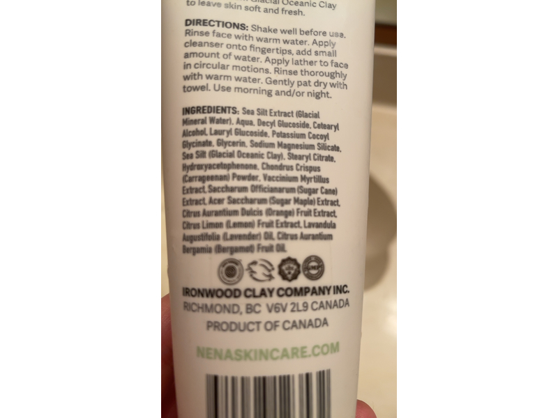 Nena Cleansing Cream, Purify - Brighten, 3.5 oz/100 g