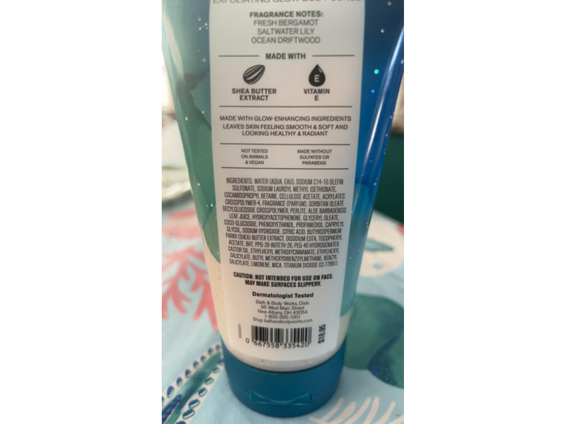 Bath & Body Works Endless Sea Exfoliating Glow Body Scrub, Shea Butter + Vitamin E, 8 oz/226 g