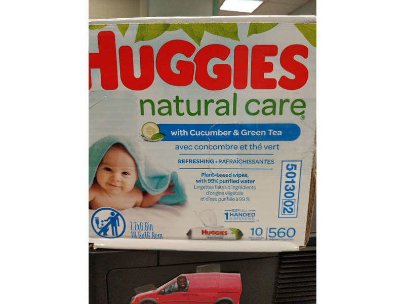 Huggies Natural Care Refreshing Baby Diaper Wipes, Cucumber & Green Tea, 560 Count