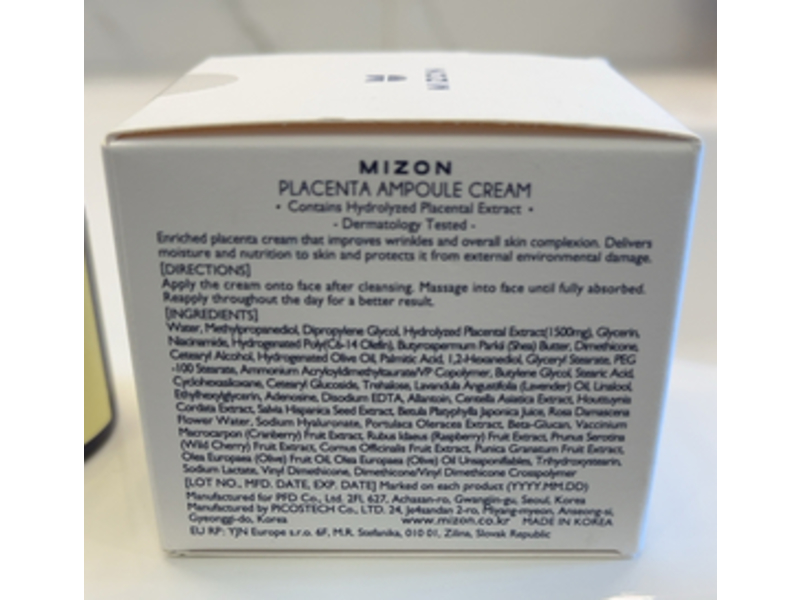 Mizon Placenta Ampoule Cream, 1.69 fl oz/50 mL