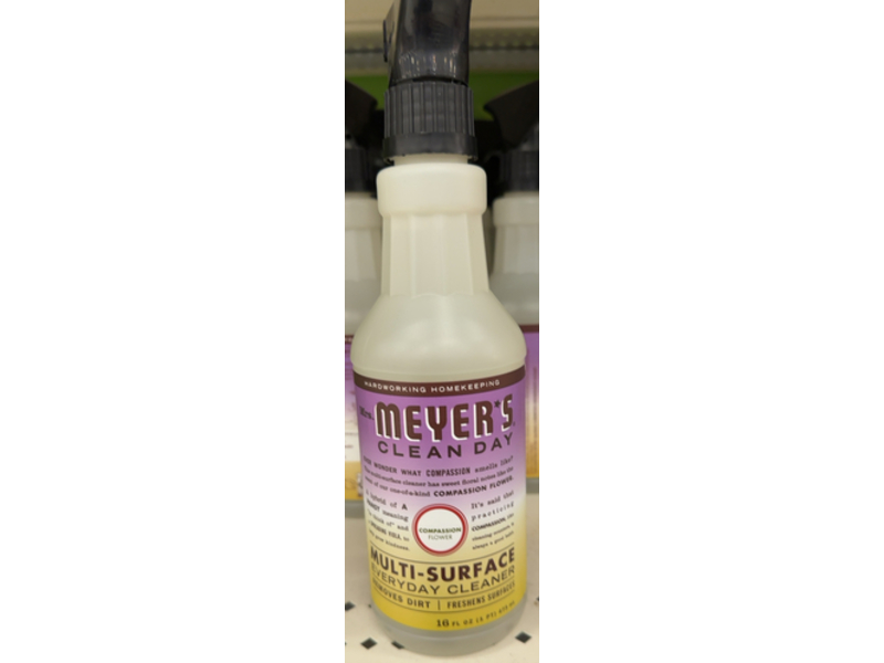 Mrs. Meyer's Clean Day Multi-Surface Everyday Cleaner, Compassion Flower Scent,16 fl oz