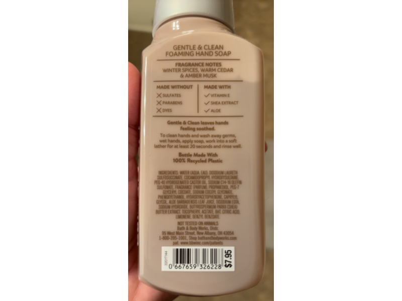 Bath & Body Works Gentle & Clean Foaming Hand Soap, Cozy Winter Cottage, 8.75 fl oz/259 mL
