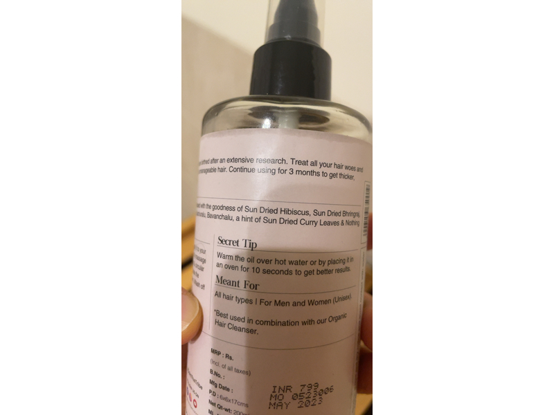 The Tribe Concepts 90 Day Miracle Hair Oil, Sesame, Bhringraj, Hibiscus, Amla, 7 fl oz/200 mL