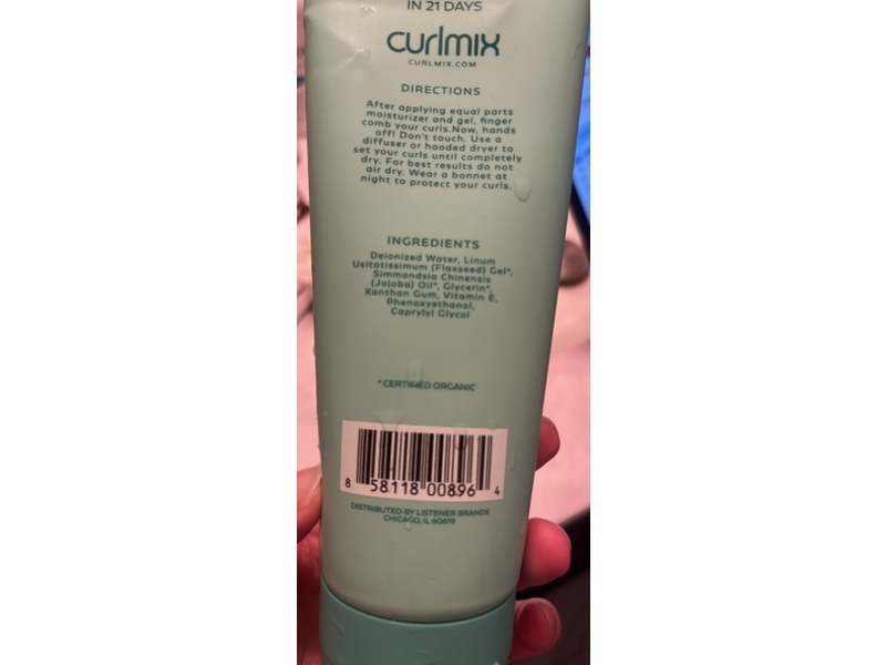 CurlMix Wash + Go Flaxseed Gel, Light Hold, 8 oz/236 mL