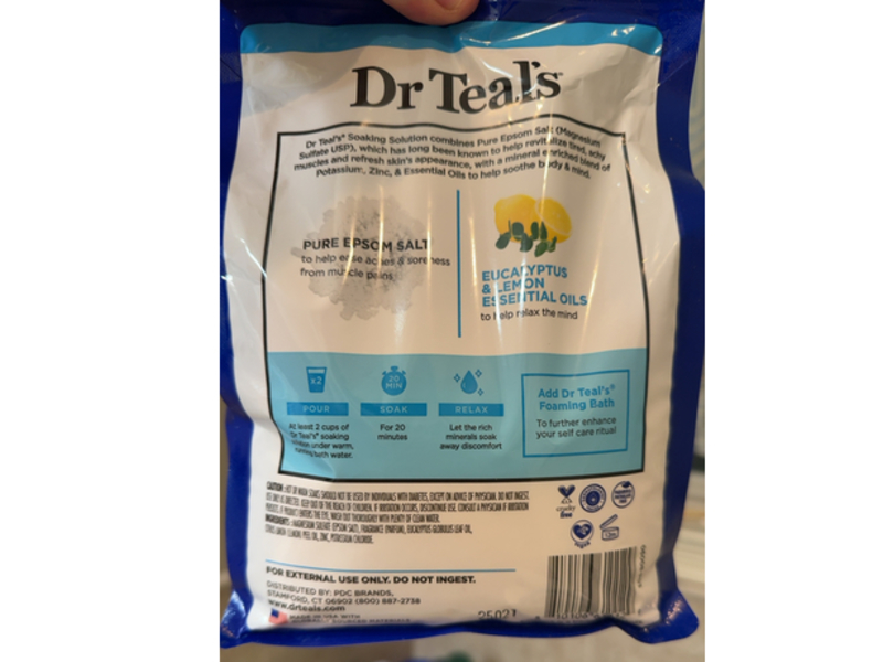 Dr Teal's Pure Epsom Salt Soaking Solution + Restorative Minerals, 1.36 kg