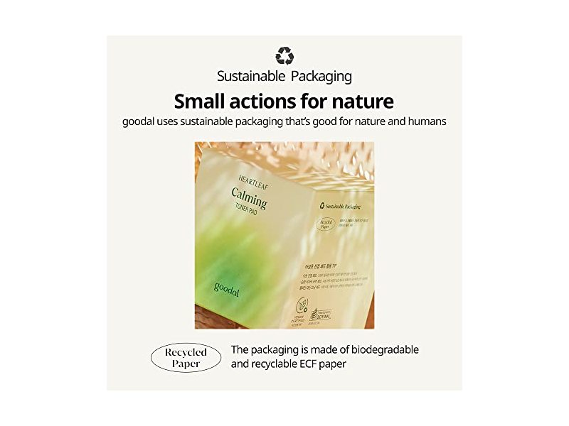 GOODAL Heart Leaf Calming Toner Pads for All Skin Types, Houttuynia Cordata (2022 Ver.)