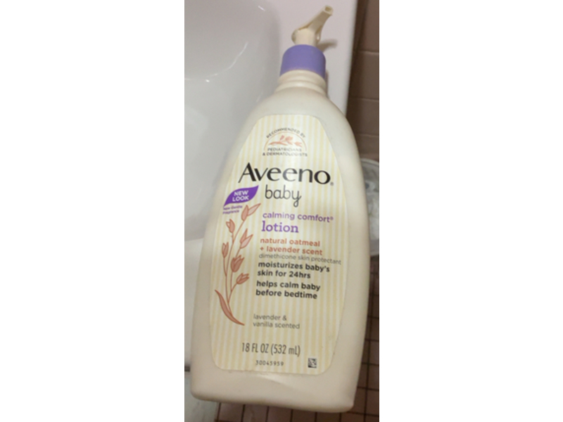Aveeno Baby Calming Comfort Lotion, Lavender & Vanilla Scented, 18 fl oz/532 mL