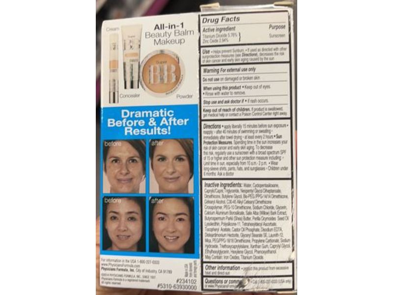 Physicians Formula All-In-1 Foundation, SPF 30, Light Medium, 0.25 fl oz/7 mL