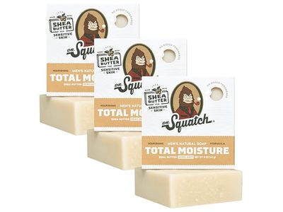 Dr. Squatch Bar Soap, Total Moisture Shea Butter, 5 oz/141 g, Pack Of 3