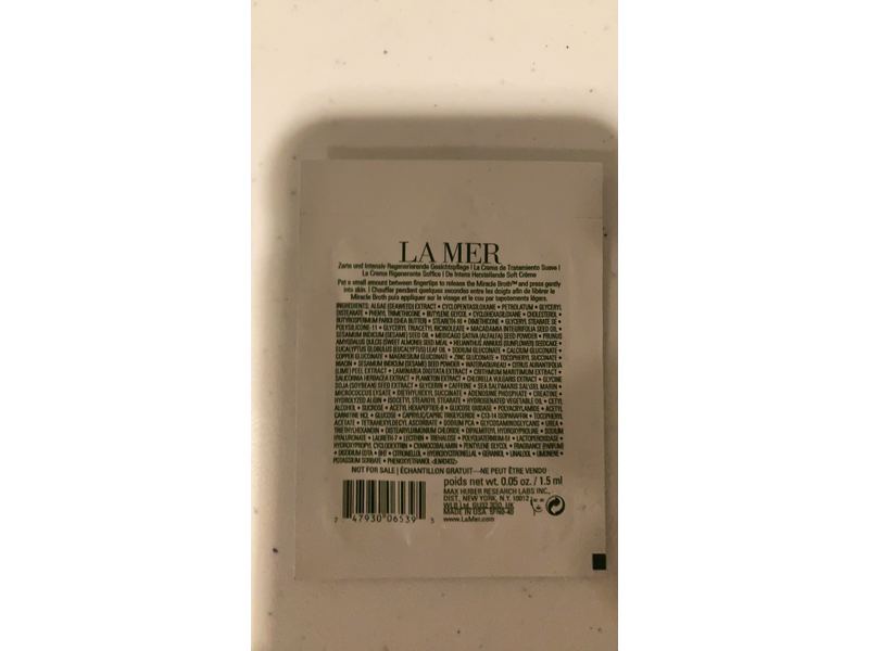 La Mer The Moisturizing Soft Cream, 0.05 oz/1.5 mL